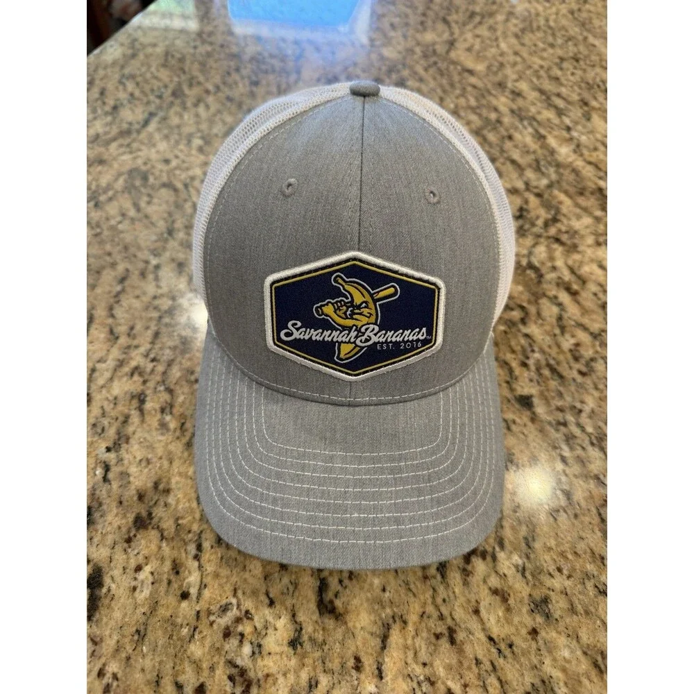 Richardson Savannah Bananas Gray Trucker Hat One Size Adjustable Snapback Patch